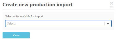 Select file to be imported