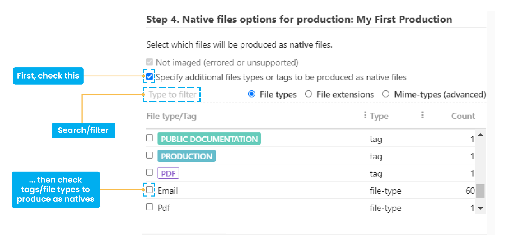 Choose file formats to be produce entirely in their native format