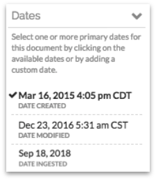 Dates for your documents