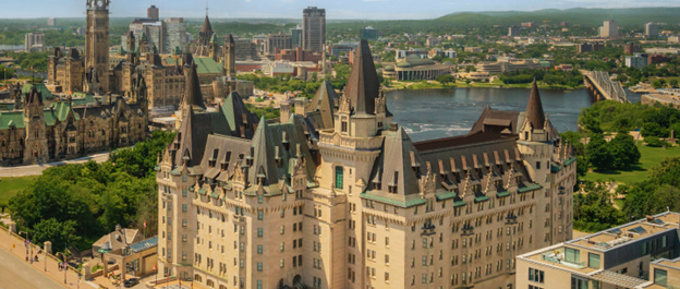 The Fairmont Chateau Laurier Hotel in Ottowa, Canada