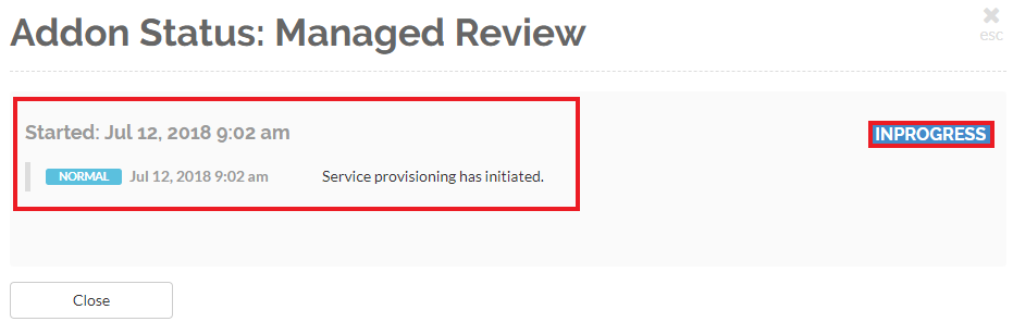 Review status view