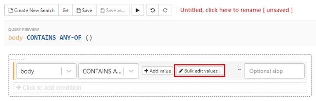 Select Bulk Edit Values