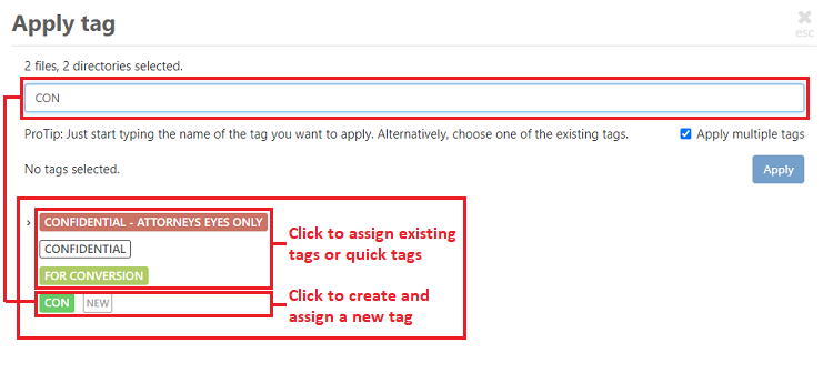 Search for a tag or create a new tag