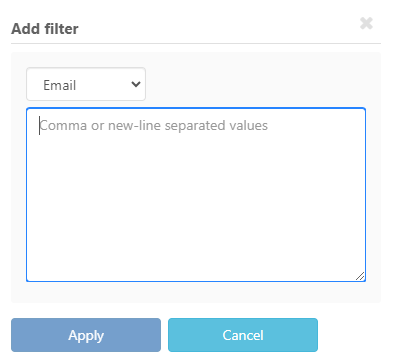 Add fields to filter by