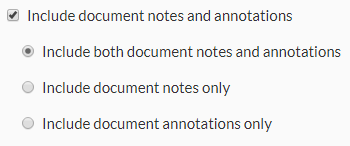 Include Document Notes and Annotations
