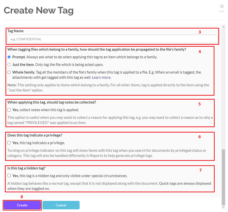 Create New Tag