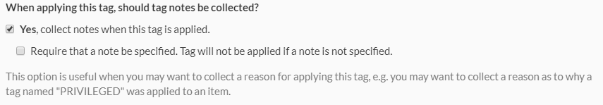 Note Application Tag Preference