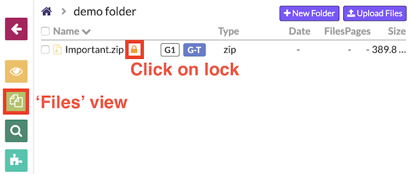 Click on the lock next to the file name