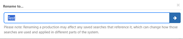 Enter the new name and click on the arrow