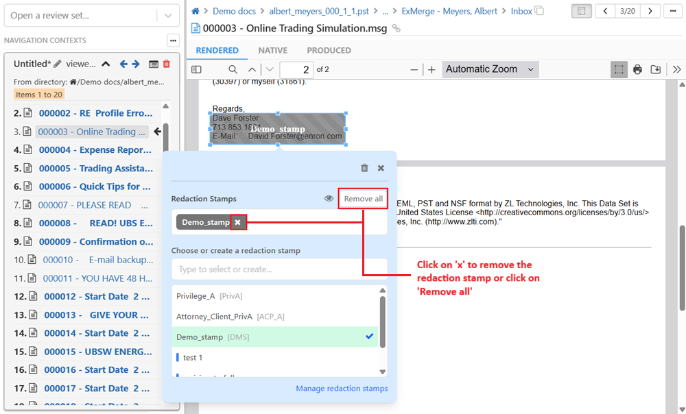 Delete redaction stamp