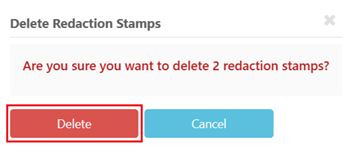 Confirm deletion