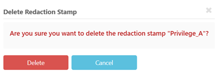 Confirm delete of individual stamp
