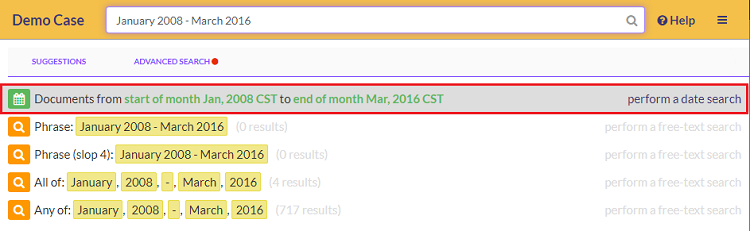 Date Range Search