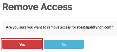 Remove access for a user