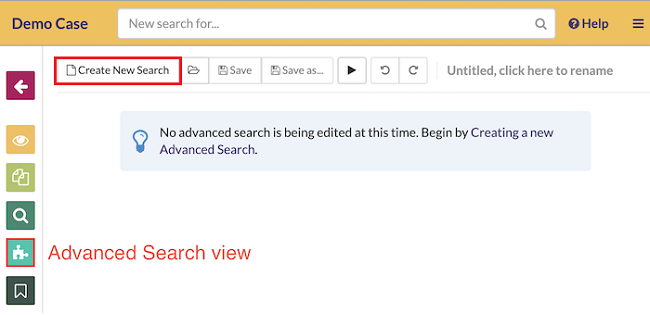 Navigate to the Advanced Search view