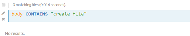 Slop value of 0 in this case yields no results