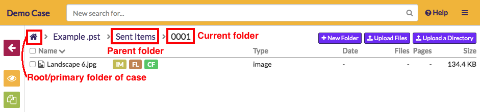 Navigate through folders