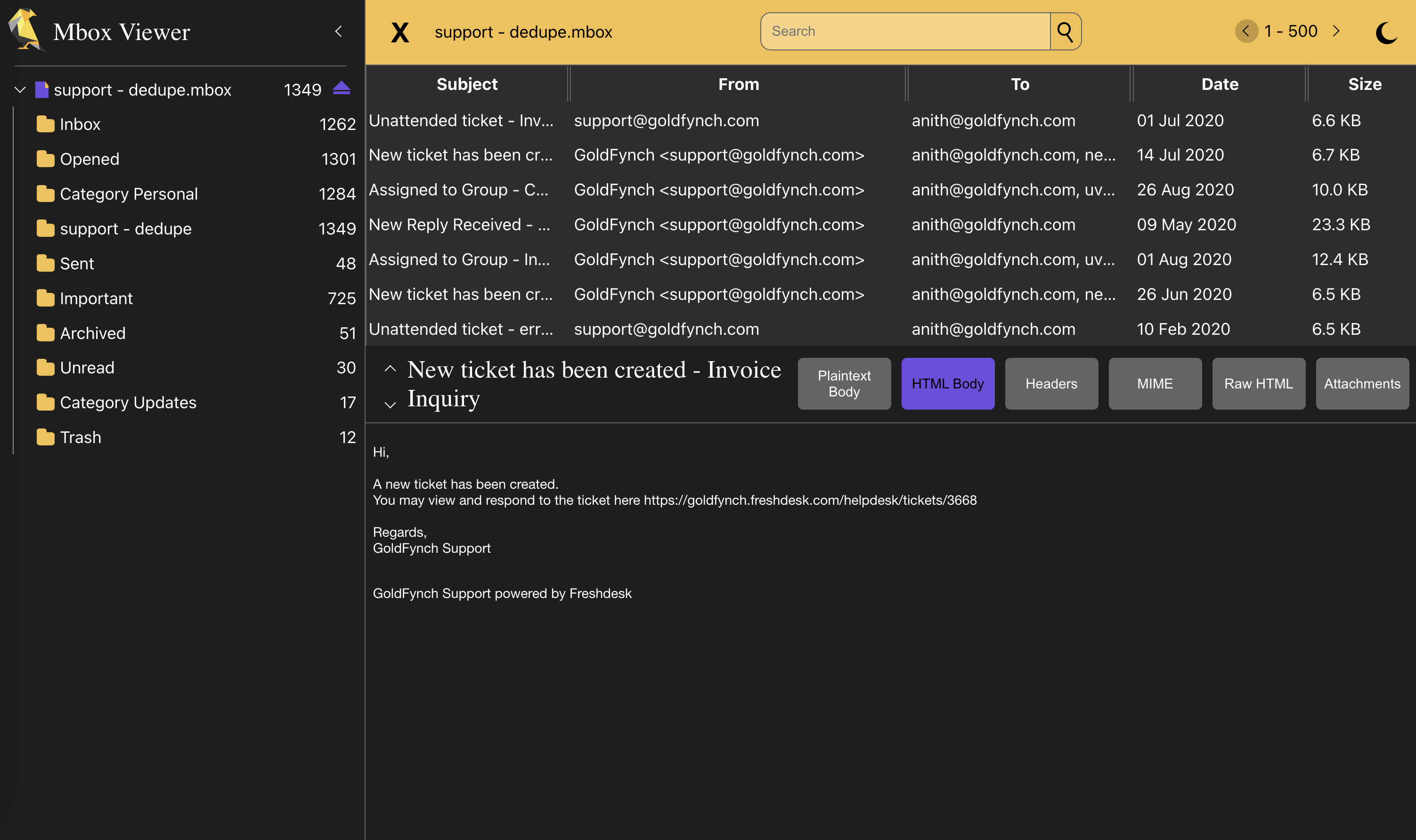 MBOX Viewer
